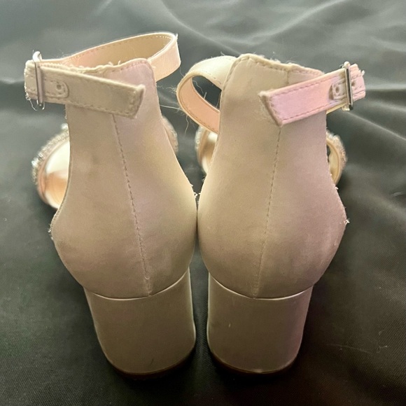 Betsy Johnson Bridal Chunky Low Heels w/ Rhinestones - Picture 2 of 9